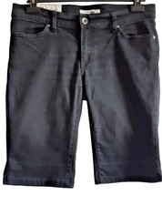 Zara schwarze Shorts Denim Tasche gerades Bein Freizeit US 8/Eu 40 R...