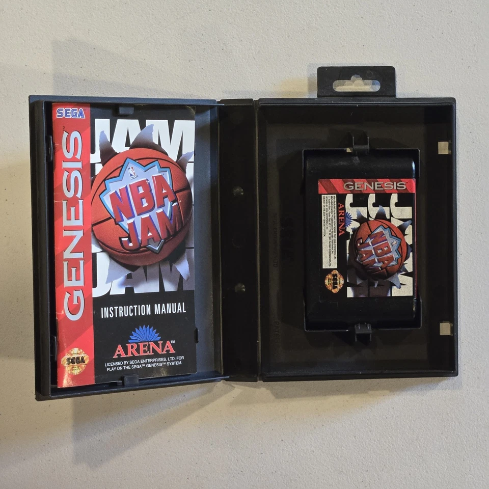 NBA Jam (SEGA Genesis, 1993, E) RETRO VIDEO GAME - COMPLETE IN BOX w MANUAL - Image 3 of 3