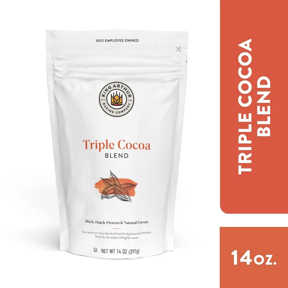 Mezcla triple de cacao en polvo King Arthur, perfecta para hornear, 14 oz Foto 2 de 4
