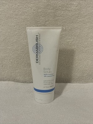 DERMABRUSH Advanced Cleansing Body Scrub Lightly Scented Peppermint 6.7oz SEALED