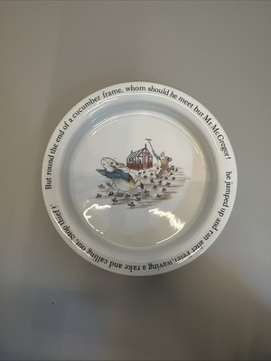 Vintage Wedgwood Beatrix Potter Peter Rabbit flache Schale Brei 