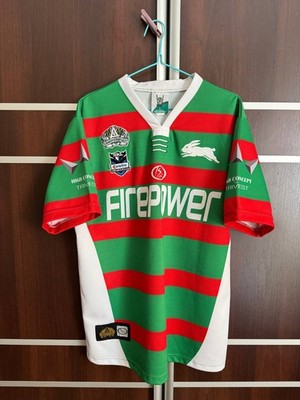 NRL SOUTH SYDNEY RABBITOHS 2007 RUGBY LEAGUE FIREPOWER SHIRT JERSEY ISC SIZE L