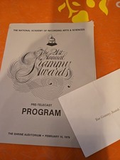 VINTAGE 21st ANNUAL GRAMMY AWARDS-1979 PROGRAM Shrine & Biltmore & Count Basie VINTAGE 21st ANNUAL GRAMMY AWARDS-1979 PROGRAM Shrine & Biltmore & Count Basie