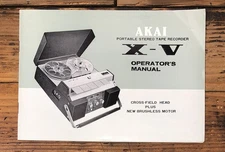 Akai X-V X-5  Owners / User Manual *Original*