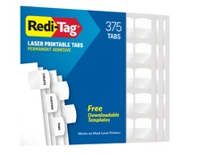 Redi-Tag Laser Index Tabs, Divider Tabs, Permanent Adhesive Index Labels B39017
