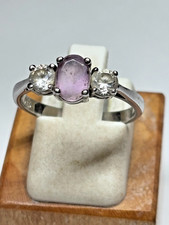 Vintage Sterling Silver Amethyst Engagement Ring 2.8g Sz.7