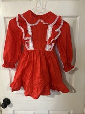 Vintage Handmade Toddler Christmas Dress 3-4 