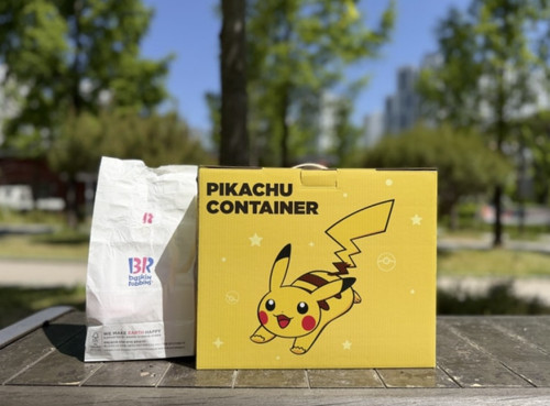 Official Pokemon x Baskin Robbins Korea Pikachu Container Limited Collaboration