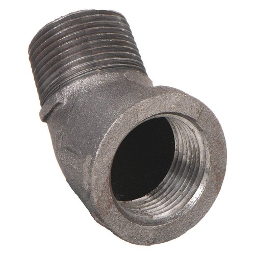 STREET 45-DEGREE ELBOW 1/2" 300# NPT Thread Black Malleable Iron Pipe Fitting