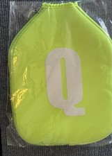 NWT Pickle Ball Paddle Cover Neon Yellow Zip Up Sides Sports Athletic Bag...