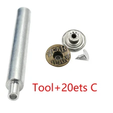 Jeans Buttons 20pcs Plating Tools Clothing Flatback Scrapbooking Sewing Supplies