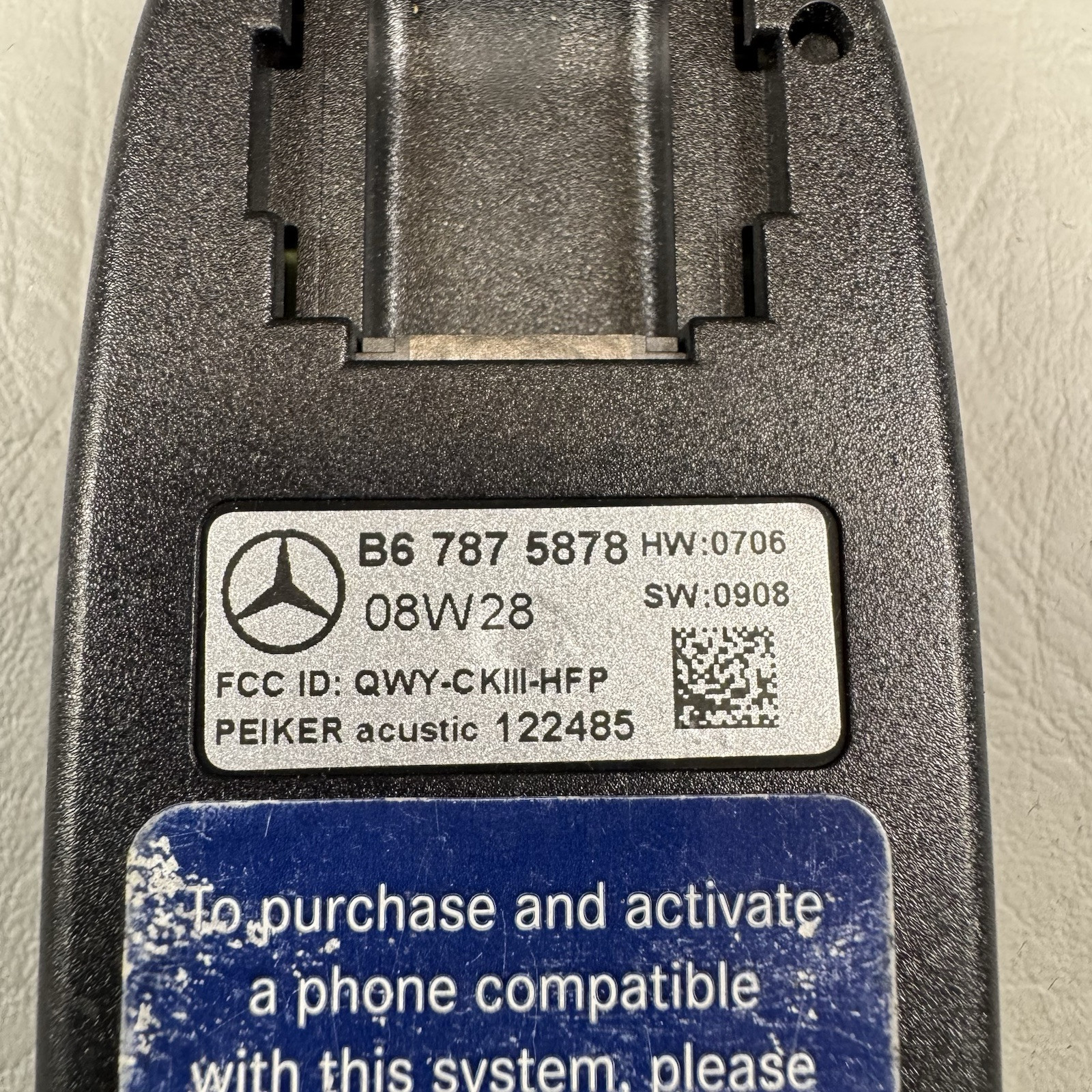 Mercedes OEM MHI Bluetooth Phone Module B6 787 5878 ML S E Class