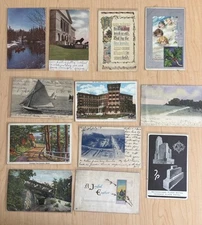 12 Postcards In Sleeves. Early 1900’s Mostly