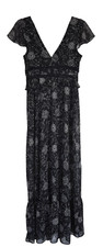 EXPRESS Floral Print Ladder Lace Chiffon Maxi Dress Size 2