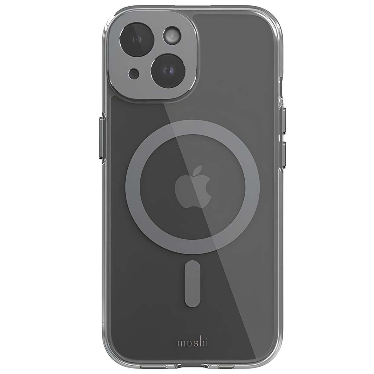 Coque iPhone 15 Plus antichoc Moshi iGlaze ultra rigide grise