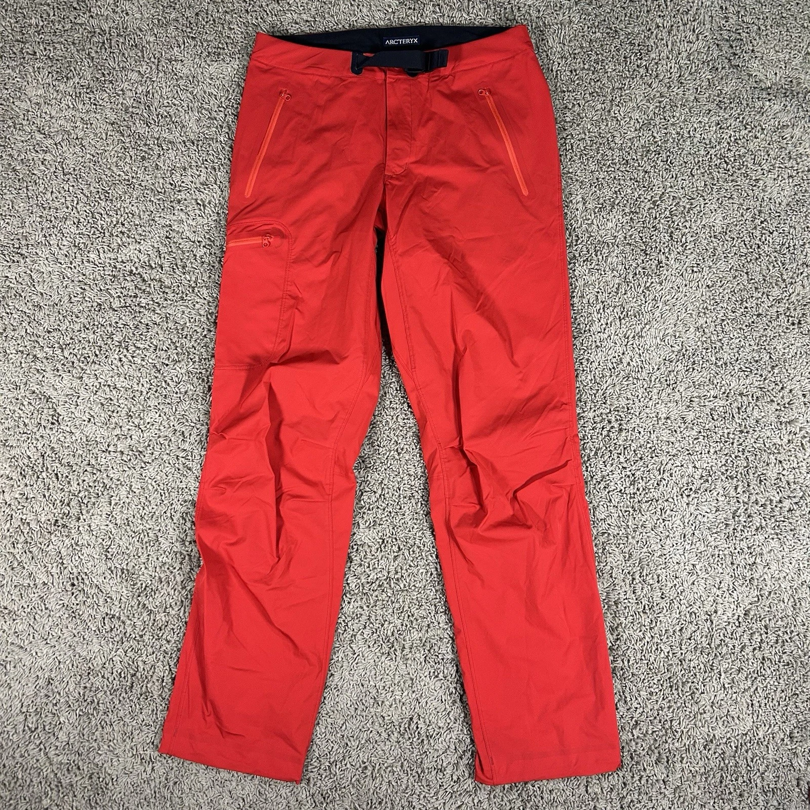 Arc'Teryx Gamma LT Pants Mens Small(30x31) Red Hiking Trek Outdoors Belt Stretch