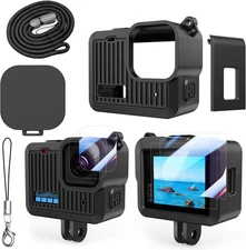 Accessories Kit Compatible with Go Pro Hero 4K Action Camera Including Silicone 