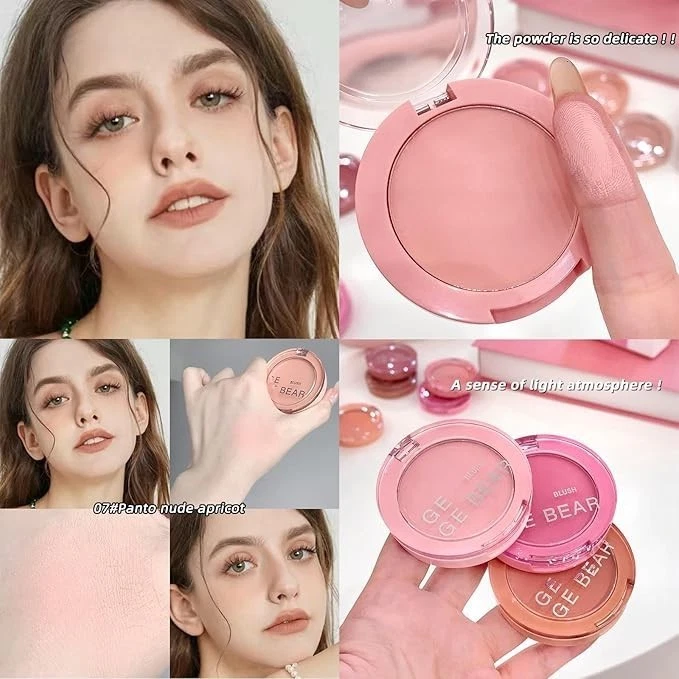 Gege Bear Cheek Glow Blush | Kawaii Soft Pastel Pink Shades | Buildable Powder f - Bild 4 von 4