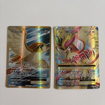 Pokémon TCG Pidgeot EX (NM) and Mega Pidgeot (NP) XY Base Set Bundle