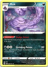 Muk Brilliant Stars 085/172 Rare Pokemon Near Mint Pokemon Card