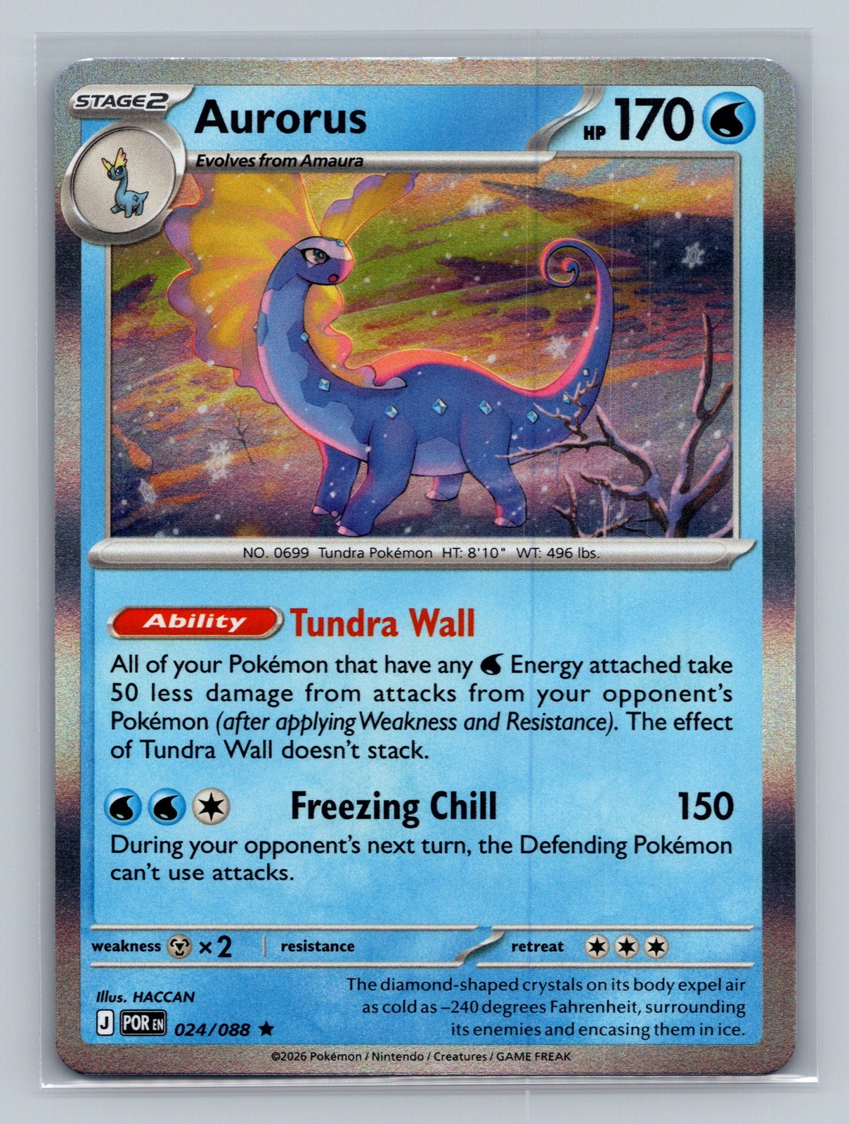 Aurorus 024/088 POR Pokemon Card EN Holofoil NM