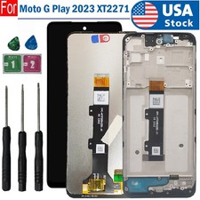 A For Motorola Moto G Play 2023 XT2271 XT2271-5 LCD Touch Screen Assembly Frame