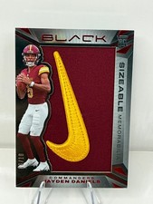 2024 Panini Black Jayden Daniels Sizeable Rookie Memorabilia Nike Swoosh Red /10