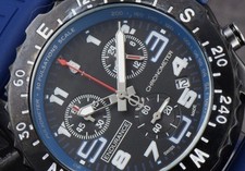 Chronograph navy blue watch rubber strap NEW PRICE