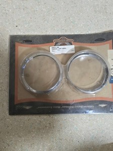 Harley Davidson 69622-99B Passing Lamp Trim Ring Bezel Kit Pair Chrome NOS