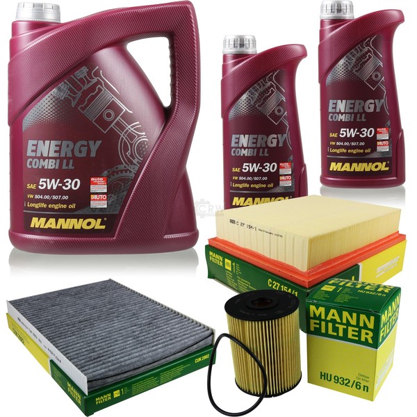 MANN-FILTER Inspektionspaket 7L Mannol Energy Combi Ll 5W-30 FüR Vw Golf Iii-image