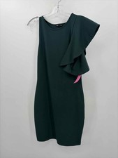Pre-Owned Max + Ash Green Size Large Knee Length Short Sleeve Dress