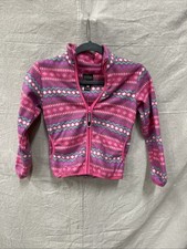 Child s Fleece, Zip Up Lightweight Jacket, Multicolored Pink