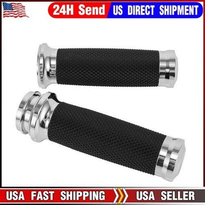 Pair 1'' Electronic Throttle Hand Grips For Harley Road King Street Electra Glide