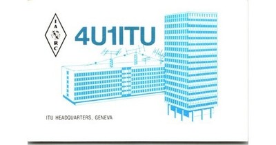 4U1ITU Geneva HQ QSL '87 Switzerland Telecom