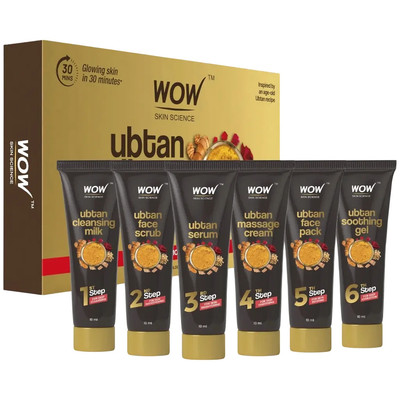 WOW Ubtan Radiance Facial Kit For De-Tanned & Smooth Radiance Skin - 60 ml