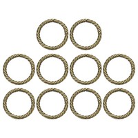 "10 Stk. FrüHlings-O-Ringe 1 1/4\" Runde Metall-Snaphaken Bronzefarben FüR Taschen"