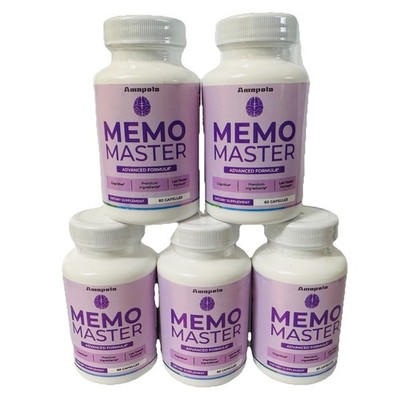 (5) Memo Master Advanced Formula ~ 60 Capsules Each (300 Total) Factory Sealed