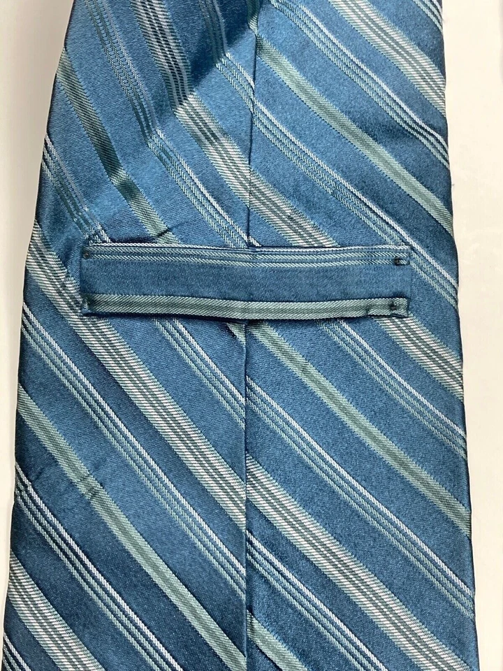 Murano Mens Formal Necktie 59.5"Lx3.75"W Blue / White Neck Tie - Image 2 of 4