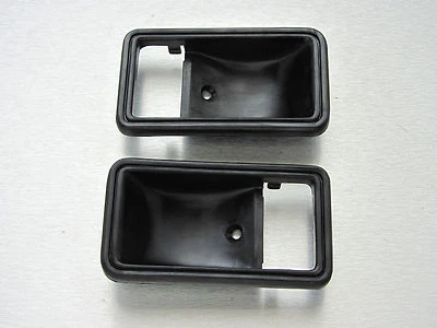 72-78 Toyota Hilux RN20 RN25 Corolla KE30 TE31 pair inner door handle cup bezel - Image 1 of 2