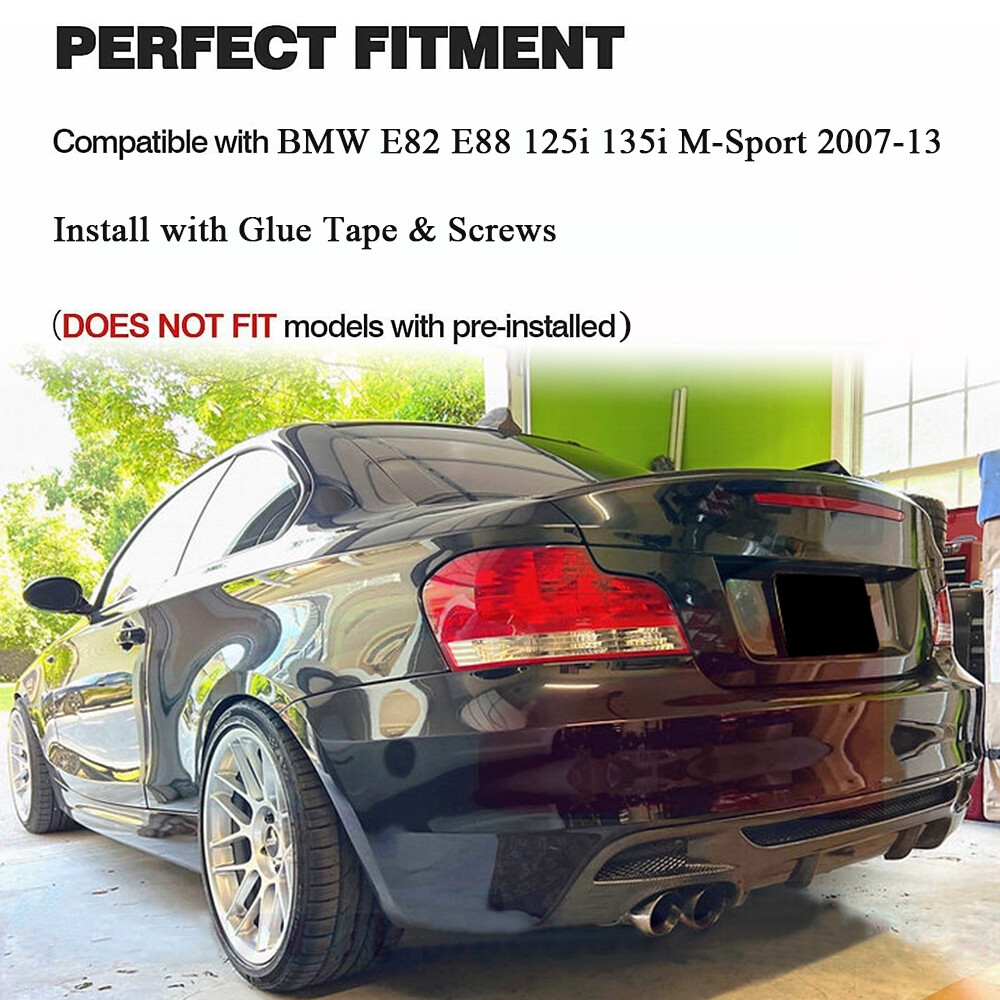 Carbon Fiber Rear Bumper Diffuser Lip for BMW E82 E88 118i 120i M