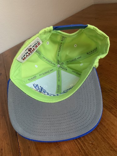 Kentucky Wildcats Script SnapBack Hat Zephyr NCAA Neon Green Wool Blend Vintage - Picture 7 of 10