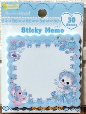 Clothes Pin Fumika Amenomori Sticky Memo Note 30 Cat Angel Blue MADE IN JAPAN