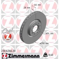 Zimmermann 2X Bremsscheibe Vorne Ø290 Mm InnenbelüFtet FüR Iveco Daily IV