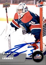 Tristan Lennox Signed Auto 2021-22 Upper Deck CHL Stars card Saginaw Spirit
