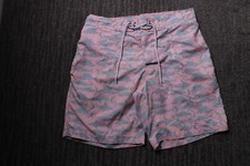 St. John's Bay Swimwear Swim Shorts Hook  Loop Built In Brief Pockets Men's L