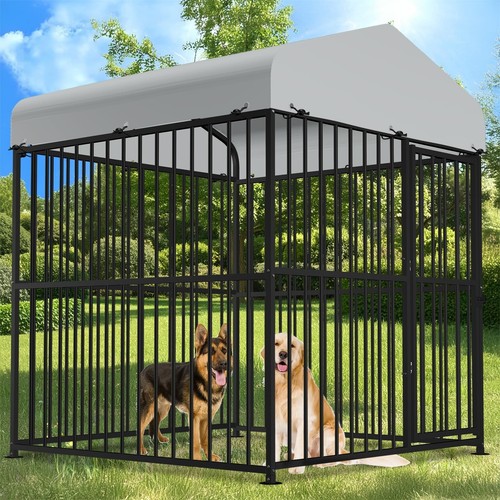 Large Outdoor Dog Kennel Heavy Duty Dog Cage with Cover Roof, Dog Playpen Fence - Picture 5 of 47