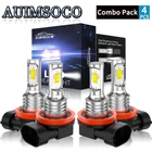 4x H9 H11 LED Headlight Super Bright Bulbs Kit 6500K White 24000LM High Low Beam
