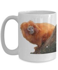 Small golden lion tamarin monkey mug
