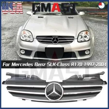 Chrome Black ABS Front AMG Grille 1997-2004 For Benz SLK-Class W170 R170 SLK200
