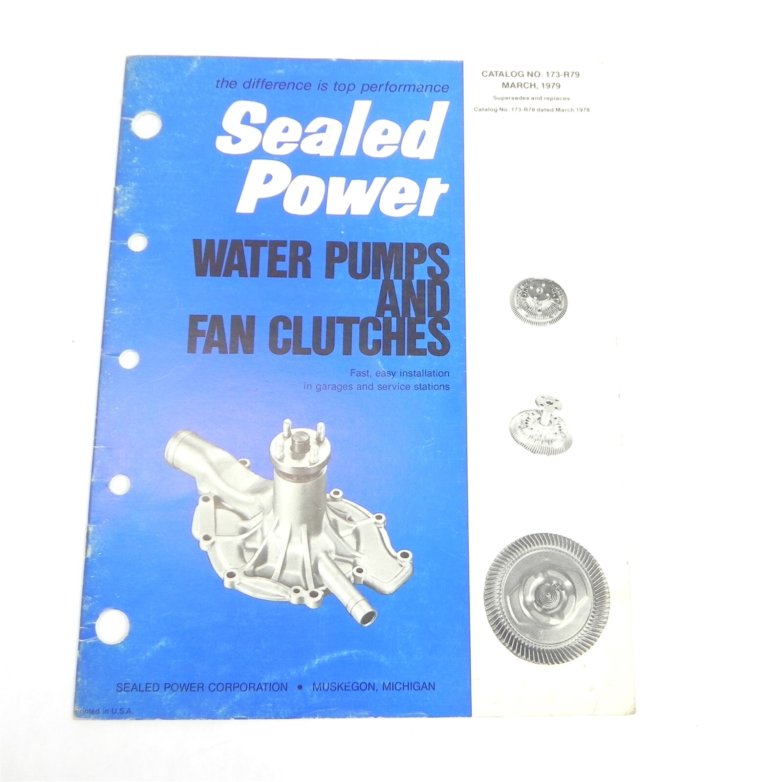 VINTAGE 1979 SEALED POWER WATER PUMPS AND FAN CLUTCHES PARTS ACCESSORIES CATALOG